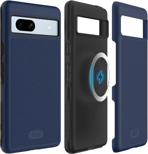 Vista 46 de TUDIA MergeGrip [Compatible con Magsafe] Funda para Google Pixel 7a 2023, [Probada contra caídas de grado militar] Borde elevado para protección