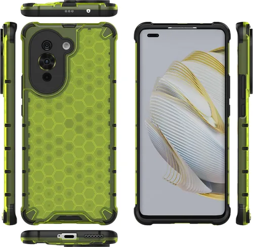 Vista 262 de Pzwoxukhov Funda compatible con Huawei Nova 3i, compatible con Huawei P Smart+ 2018 Honeycomb Anti-Drop Shock-Absorbing Case Negro