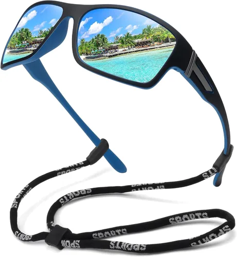 Vista 10 de STORYCOAST Gafas de sol polarizadas deportivas para hombres y mujeres, marco irrompible para ciclismo, pesca, conducción
