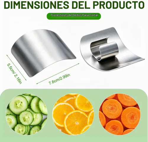 Vista 6 de Protector de dedo de acero inoxidable, protector de dedo ajustable universal protector de dedos, protectores de dedos para cortar alimentos