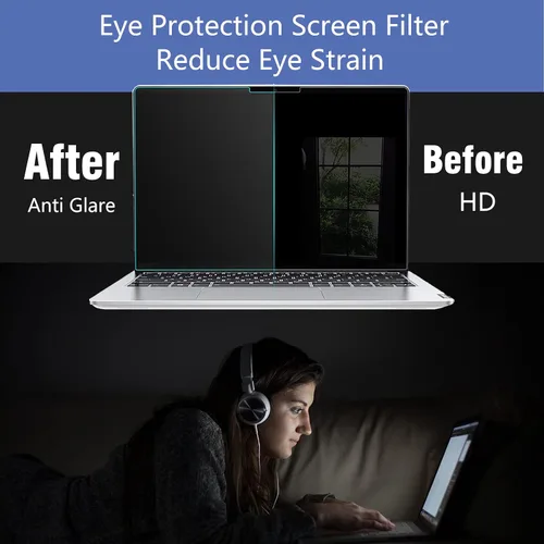 Vista 6 de KEANBOLL Paquete de 2 protectores de pantalla de 17 pulgadas con bloqueo de luz azul y antirreflejos, ajuste universal para HP, Dell, Asus, Samsung