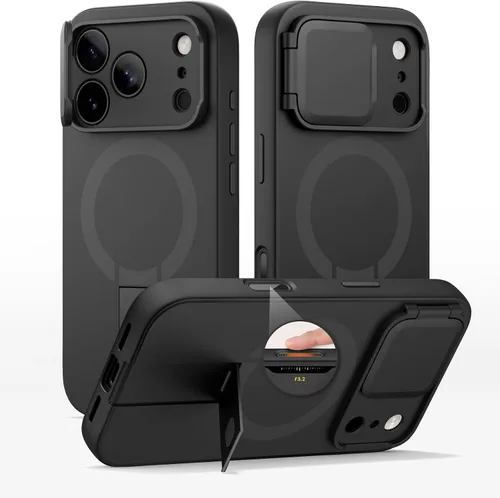Vista 23 de SURITCH Funda para iPhone Air con cubierta de control de cámara, funda deslizante para cámara y soporte ajustable, compatible con MagSafe, a prueba
