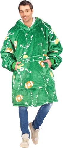 Vista 14 de Tirrinia - Sudadera con capucha de gran tamaño, manta de sherpa cómoda, reversible, gigante, para adultos, hombres, mujeres, adolescentes, esposa