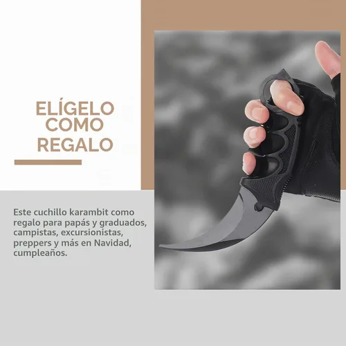 Vista 3 de TOPOINT - Cuchillo de entrenamiento Karambit sin vanguardia, cuchillo de entrenamiento de práctica de karambit sin herramienta de entrenamiento