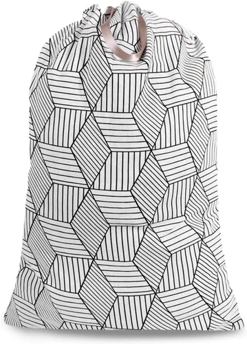 Vista 17 de Bolsa de lavandería extra grande con cordón y asa, bolsa de ropa sucia de viaje resistente para lavandería y hogar, forro duradero para cesta