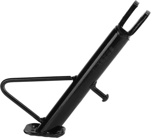 Vista 7 de VBESTLIFE Soporte lateral para motocicleta, soporte lateral de acero inoxidable antideslizante para estacionamiento, estructura estable triangular