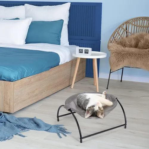 Vista 5 de NANANARDOSO Cama para gatos, hamaca para gatos – Cama de dormir desmontable elevada para perro, cuna hamaca transpirable, fácil de montar