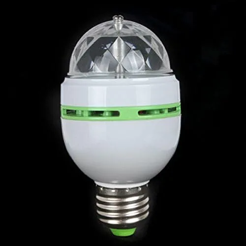 Vista 7 de Windspeed Base cristalina cambiante multi de la luz E27 de la etapa del color del bulbo del estroboscópico