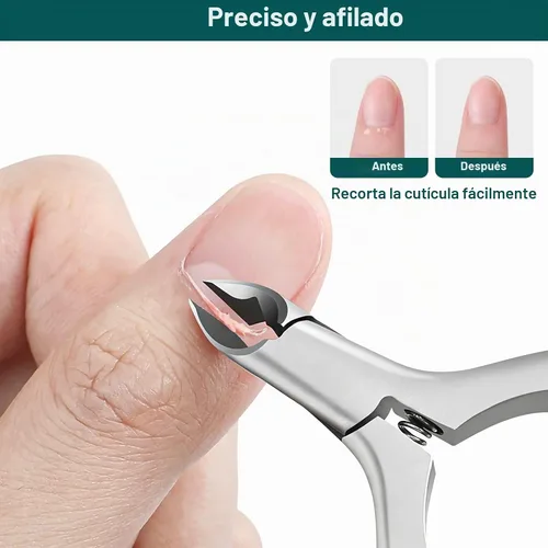 Vista 4 de CGBE - Cortadora de cutículas profesional, acero inoxidable Negro