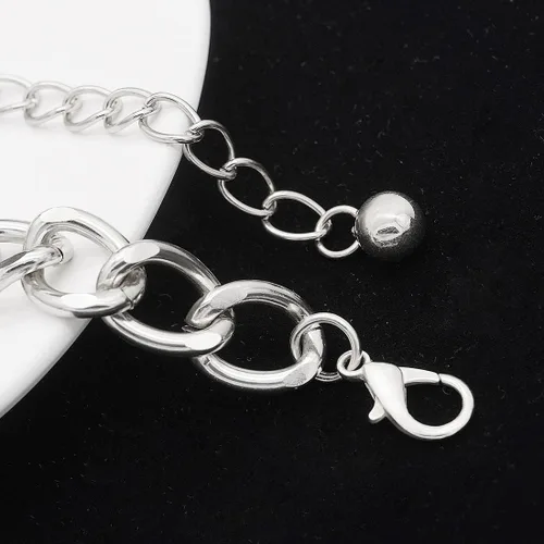 Vista 5 de Suyi Cinturón de cadena multicapa Cinturones de cadena de metal con diamantes de imitación para mujer Cadena de cintura dorada punk