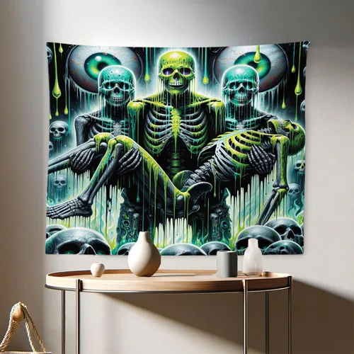 Vista 68 de Ambesonne Tapiz bohemio, diseño floral de bruja, luna y mariposa con adornos de mandala, decoración de tela para colgar en la pared para dormitorio