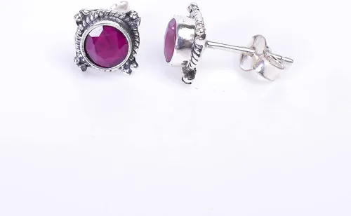 Vista 18 de Round Gemstone Stud Design 2