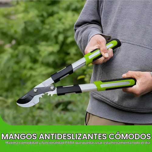 Vista 4 de GARDEN GURU Tijeras de Podar de Derivación Podadora Cortadora de Árboles - Poder de Corte 3X Tijeras de Jardinería para Podar - Mangos de Agarre