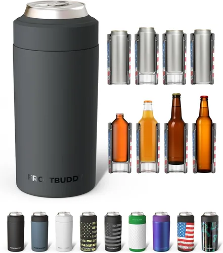 Vista 54 de Frost Buddy Enfriador de latas universal, aislante de latas de acero Blanco (Allwhite)