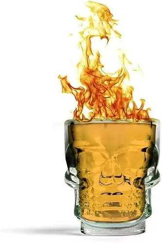 Vista 7 de Tvoip 2 vasos para cocina y comedor, vasos de estilo antiguo, vaso de calavera para servir bebidas mixtas de whisky escocés (2)