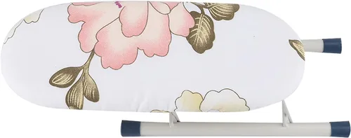 Vista 7 de Peony - Mini tabla de planchar plegable que ahorra espacio con pies antideslizantes, patas de metal duraderas, pequeño soporte de hierro de mesa