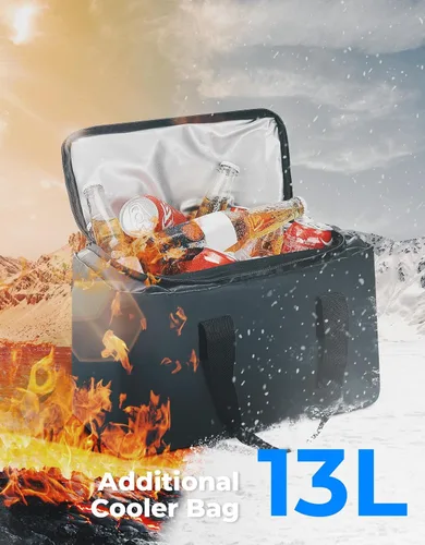 Vista 3 de KEMIMOTO Bolsas de Almacenamiento para ATV con Bolsa Refrigeradora, 76L Bolsas Grandes para ATV Bolsa para Portaequipajes Trasero, Bolsas Mejoradas