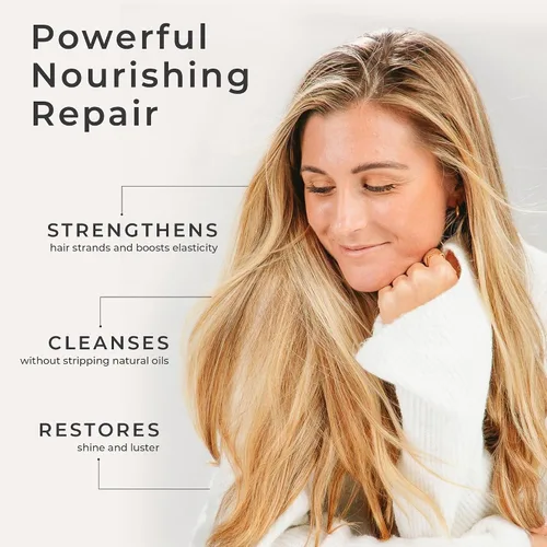 Vista 4 de CIBU Acondicionador Repair + Protect para mujeres, 11.83 onzas, acondicionador reparador para cabello dañado, protege de roturas y deja el cabello