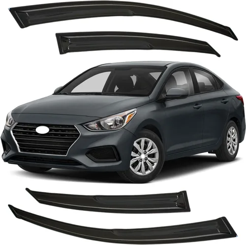 Vista 92 de Viseras para ventanas para Mazda 3 Sedán 4 puertas 2004 2005 2006 2007 2008 2009 estilo JDM Mugen, deflector de viento, protector solar y de lluvia