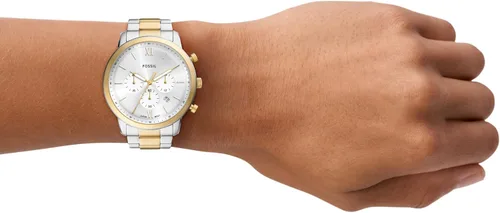 Vista 4 de Fossil Neutra - Reloj cronógrafo de cuarzo de acero inoxidable y cuero para hombre