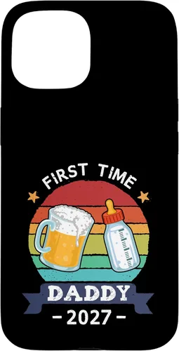Vista 6 de First Time Daddy 2027 Funny Dad to Be Pregnancy Reveal Case for iPhone 17