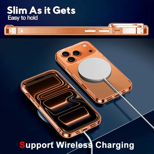 Vista 5 de Funda compatible con iPhone 17 Pro Max con protector de pantalla y protector de lente de cámara, [no se pone amarillento]