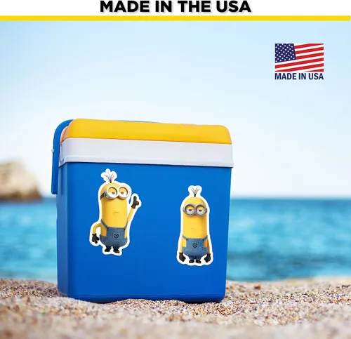 Vista 7 de Calcomanías de Minions de Despicable Me - Juego de 3 Pegatinas de Kevin para Coche, Botella de Agua, Casco de Bicicleta, Laptop, Monopatín