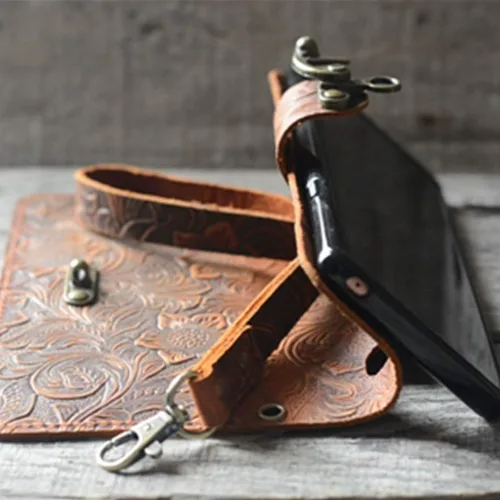Vista 3 de Hecho a mano de cuero genuino estilo libro retro para Samsung Galaxy A73 A53 M53 A33 s10 plus cuero cartera caso