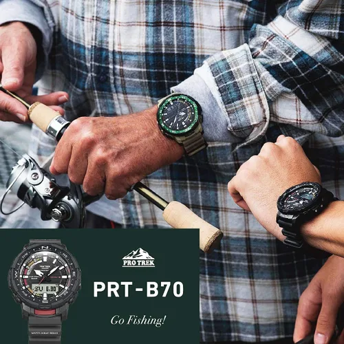 Vista 3 de Casio Pro Trek Bluetooth Connected Angler Line - Reloj deportivo con correa de resina para hombre