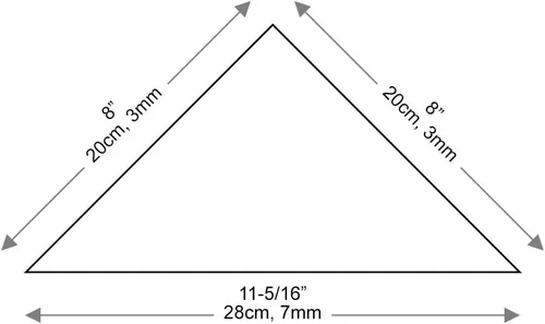 Vista 3 de Dulles Glass Estante de vidrio triangular de 8" x 8" - Templado - 3/8" de grosor - Vidrio pulido plano