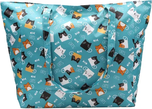 Vista 3 de Bolsa de playa impermeable para gimnasio, piscina, playa, viajes, 100% impermeable, grande, ligera y con cremallera superior