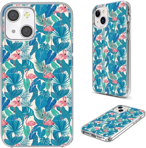 Vista 26 de Funda para iPhone 14/13, funda transparente de TPU suave de ajuste delgado con diseño de paraguas rojo de la torre Eiffel de París, a prueba de Una
