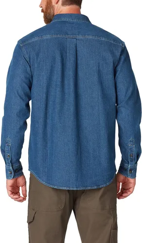 Vista 3 de Dickies Camisa de tela vaquera flexible de manga larga para hombre