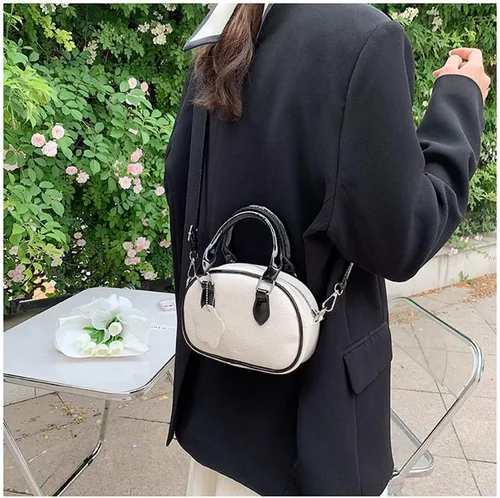 Vista 6 de Regalo para niñas y mujeres, bolso vintage pequeño, bolso cruzado de piel sintética, bolso de hombro casual portátil