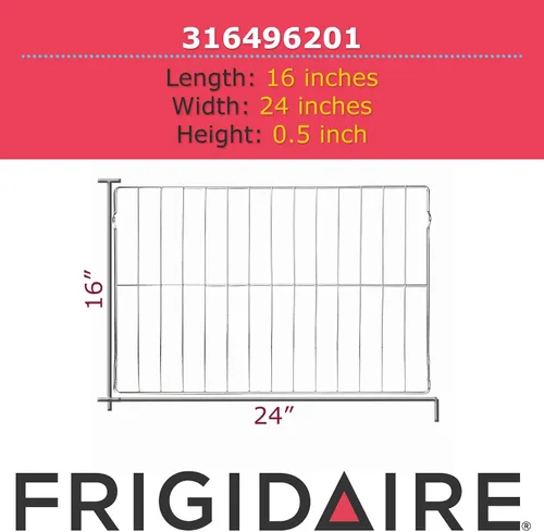 Vista 6 de Frigidaire 316496201 Estante de horno original OEM (acero inoxidable) para rangos Frigidaire