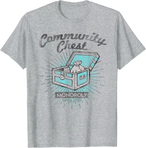 Vista 4 de Monopoly Camiseta Community Chest, gris, S Gris Oscuro