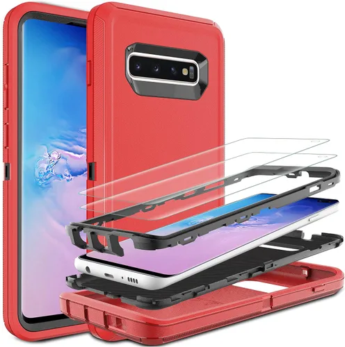 Vista 8 de Funda para Samsung Galaxy S10, protector de pantalla de poliuretano termoplástico autorreparable [2 unidades], protección de cuerpo completo a