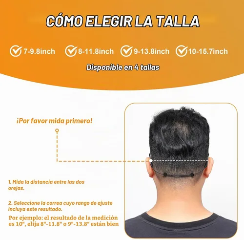 Vista 3 de Yeahxing - Correa para lentes de sol para hombre, paquete de 4 correas de 12 pulgadas con retenedor para el oído, retenedor de gafas, anticola