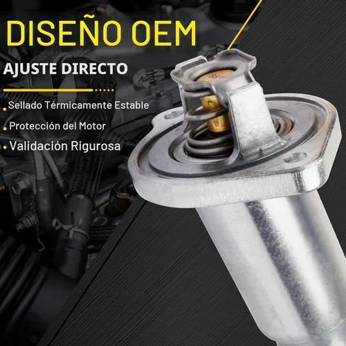 Vista 6 de Conjunto de carcasa de termostato compatible con Trailblazer Envoy 9-7 Rainier Ascender Bravada 2002-2009 4.2L