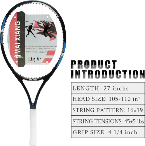 Vista 2 de Raquetas de tenis de 27 '' para adultos ZESTUP30MP raqueta de tenis de aleación de aluminio de carbono raquetas de tenis
