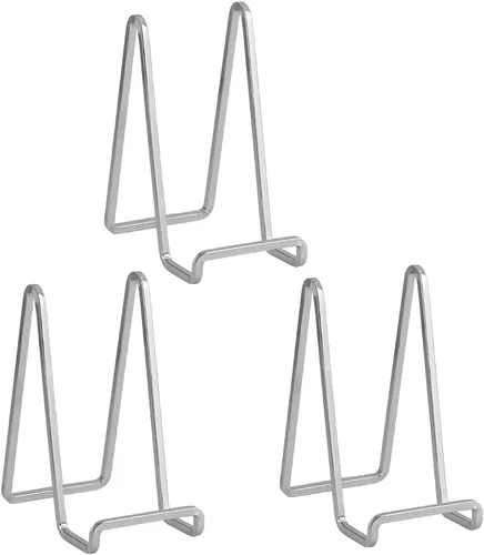 Vista 12 de Soporte de Caballete Porta Platos para Exhibición - Soportes de Platos de Metal de 4.5 Pulgadas para Exhibición - Soporte de Mesa para Fotos