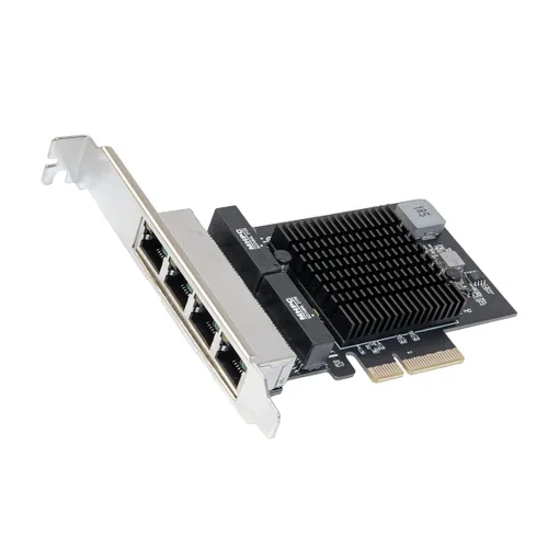 Vista 10 de IO CREST Tarjeta Ethernet de 4 Puertos Gigabit M.2 Clave M+B SI-PEX24092