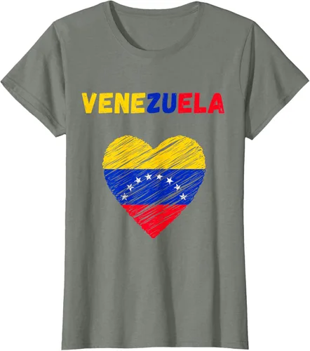 Vista 19 de Camiseta con la bandera venezolana con corazón de Venezuela, Negro