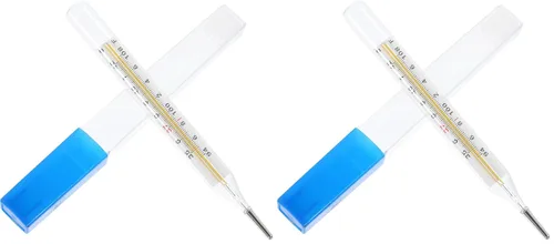 Vista 12 de MAGICLULU 2Pc Termómetro de Vidrio Oral para Adultos, Lectura Rápida de Fiebre, Indicador de Temperatura (℃ Grande) (Paquete de 4)