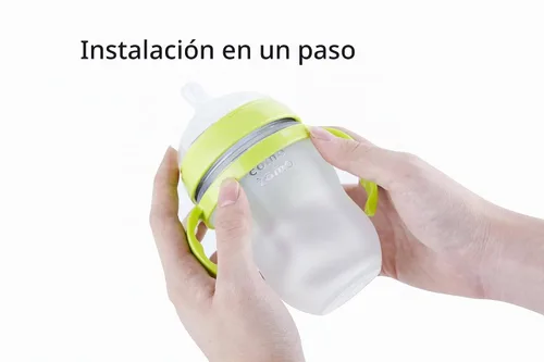 Vista 4 de Mango de biberón compatible para biberones Comotomo de 8 onzas y 5 onzas, 3 unidades, verde