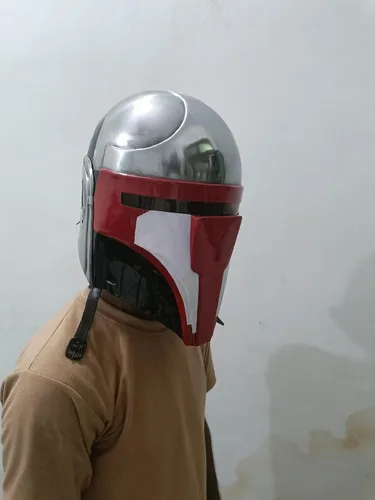 Vista 4 de Darth Revan Casco de armadura mandoloriana Casco medieval de acero Star War