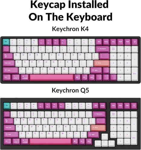 Vista 2 de Keychron Juego completo de teclas OEM Dye-Sub PBT (133 teclas) - Unicornio
