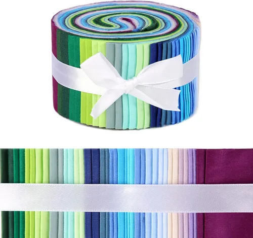 Vista 10 de Jelly Rolls de 40 piezas, tiras de tela para acolchar, tela para patchwork, tela de algodón acolchado, patchwork para manualidades