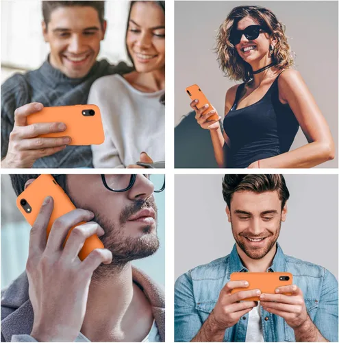Vista 2 de Cordking - Carcasas para iPhone XR, de silicona muy delgada, a prueba de golpes, con forro de microfibra suave a prueba de rayones, de 6.1 pulgadas