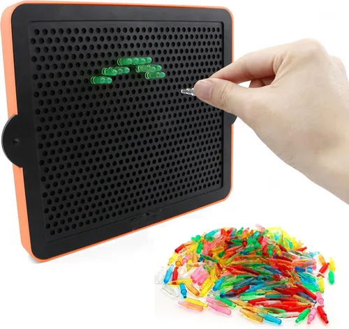 Vista 4 de Paquete de recarga de pines y plantillas para usar con tablero luminoso creativo, accesorios de pantalla mágica para niños, juguetes educativos